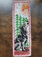Howling Wolf cross stitch bookmark, Verzamelen, Boekenleggers, Ophalen of Verzenden, Nieuw, Dier