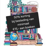 50% korting op alle boeken bij besteding van 15 euro, Boeken, Ophalen of Verzenden