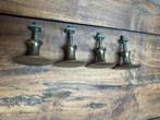 Vintage messing kastknopjes - set van 4, Huis en Inrichting, Woonaccessoires | Kapstokken, Overige materialen, Gebruikt, Overige typen