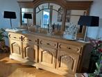 Houten dressoir met spiegel, Huis en Inrichting, Kasten | Dressoirs, Ophalen, 150 tot 200 cm, Eikenhout, Zo goed als nieuw