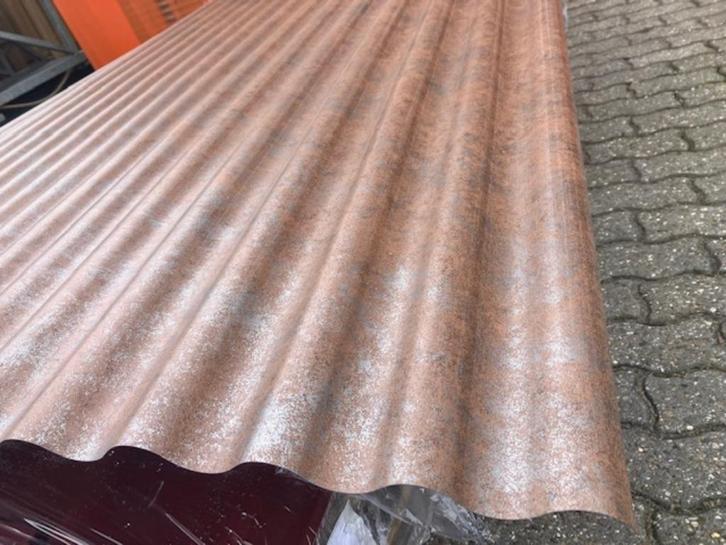 Golfplaten 18/76 Cortenstaal look  voor wand of dak, Doe-het-zelf en Verbouw, Platen en Panelen, Nieuw, Overige materialen, Minder dan 20 mm