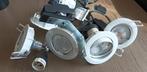 set van 5 inbouw spotjes  (ledverlichting) 220 volt, Huis en Inrichting, Lampen | Spots, Gebruikt, Metaal of Aluminium, Ophalen of Verzenden
