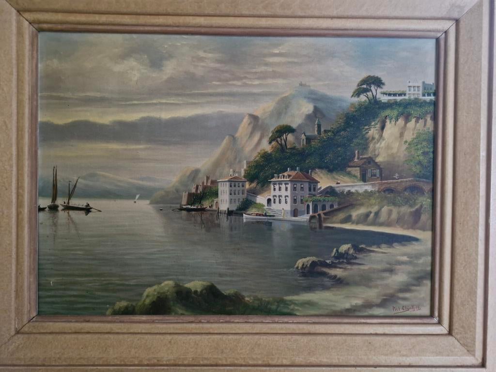 Oud schilderij van zaanse schilder Piet Clijnk, Antiek en Kunst, Kunst | Schilderijen | Klassiek, Ophalen