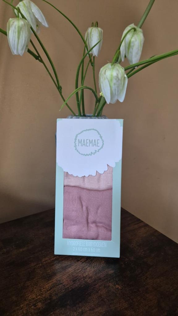 MaeMae  Hydrofieldoek 2x - Misty Rose/ Pink Animal 60x60, Kinderen en Baby's, Badjes en Verzorging, Nieuw, Overige typen, Overige merken