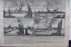 1 / Sloten Worcum , Ijlst & Hindeloopen Gravure uit 1674, Antiek en Kunst, Kunst | Etsen en Gravures, Ophalen of Verzenden