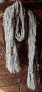 Grijze, gebreide wintersjaal, das, shawl; caro, c.a.r.o., Ophalen of Verzenden, Gedragen, Sjaal