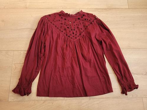 WAREHOUSE bordeaux rode top maat 34 ~ NH0058, Kleding | Dames, Tops, Gedragen, Maat 34 (XS) of kleiner, Rood, Lange mouw, Ophalen of Verzenden