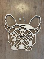 Houten Franse Bulldog voor aan de muur, Ophalen, Zo goed als nieuw