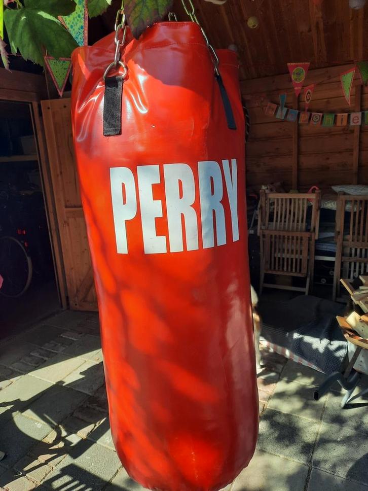 Rode Bokszak Perrysport, bokshandschoenen decathlon, Sport en Fitness, Boksen, Zo goed als nieuw, Bokszak, Ophalen