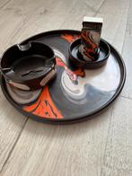 Gouda Zenith plateel rookset decor Sepia, Antiek en Kunst, Antiek | Keramiek en Aardewerk, Ophalen of Verzenden