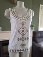 Caroline Biss 40M pailetten zilver goud top Gratis Verzenden, Kleding | Dames, Tops, Maat 38/40 (M), Verzenden, Wit, Zonder mouw