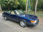 Saab 900 2.0 16 S Cabrio U9 1992 Blauw, Auto's, Voorwielaandrijving, 1280 kg, Beige, 4 cilinders