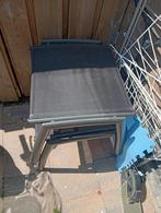 2 x zgan voetenbankje textileen, Ophalen, Zo goed als nieuw, Aluminium, 2 zitplaatsen