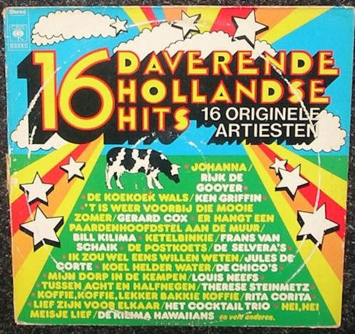 16 Daverende Hollandse Hits – Diverse Artiesten 1976 LP1414, Cd's en Dvd's, Vinyl | Verzamelalbums, Nederlandstalig, Overige formaten