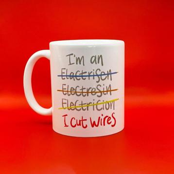 Koffie/Thee mok voor de electricien beschikbaar voor biedingen