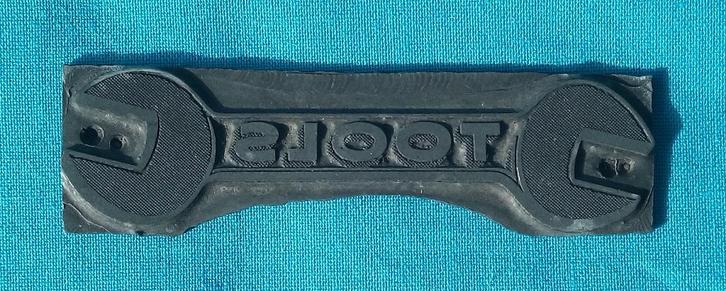 DRUKPLAAT PRINTPLAAT JAREN 50 MOERSLEUTEL TOOLS GEREEDSCHAP, Antiek en Kunst, Curiosa en Brocante, Verzenden