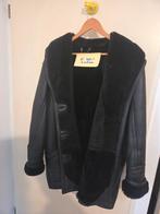 Zwarte LEREN Lammy Coat Dames Maat L - ZGAN, Ophalen of Verzenden, Zo goed als nieuw, Zwart