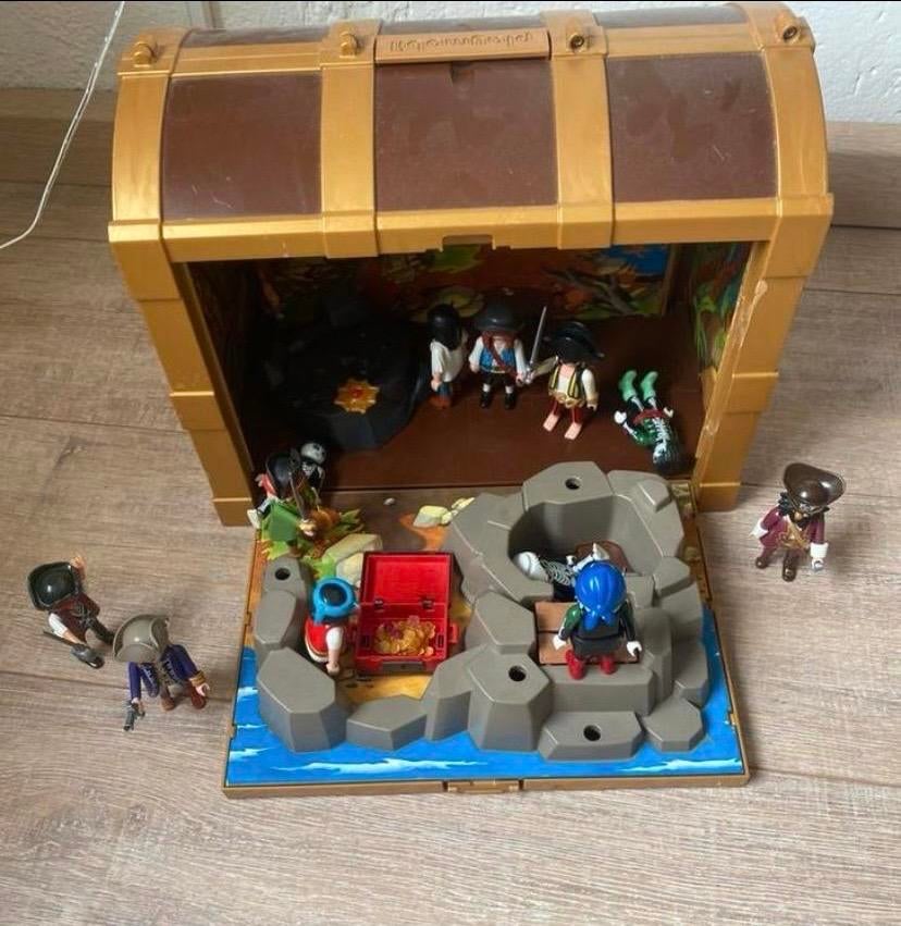 Playmobil Piratenkist Schatkist met Poppetjes, Ophalen of Verzenden, Gebruikt, Complete set