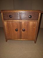 Vintage Poppenhuiskastje met 2 Deuren en 2 Lades, Ophalen of Verzenden