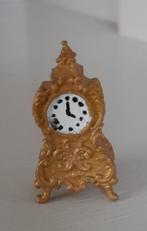 Miniatuur metaal mantelklokje 1:12, Ophalen of Verzenden, Gebruikt, Decoratie