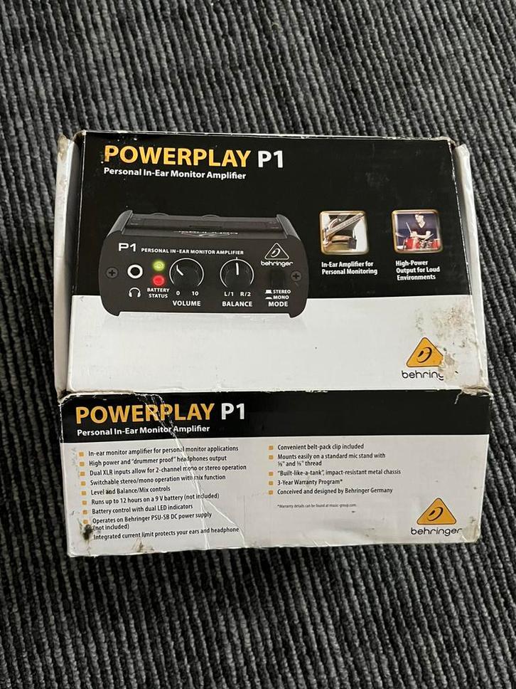 Personal In-Ear Monitor Amplifier - Behringer, Muziek en Instrumenten, Versterkers | Keyboard, Monitor en PA, Zo goed als nieuw