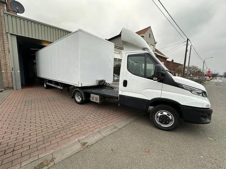 Iveco BE Trekker + gesloten polyester oplegger Laadklep, Auto's, Bestelauto's, Bedrijf, ABS, Airbags, Airconditioning, Boordcomputer