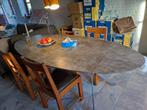 Ovale eettafel betonlook, Ophalen, Gebruikt, 100 tot 150 cm, 200 cm of meer