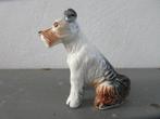 Antiek keramiek beeldje terrier, Verzenden, Zo goed als nieuw, Dier