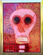 "SKULL" door Marcel Elisen met lijst, Antiek en Kunst, Ophalen of Verzenden