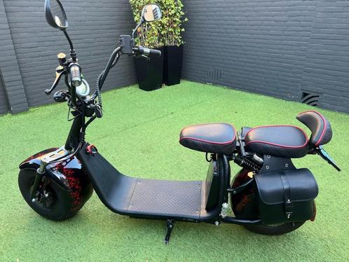 Ecruiser X1 - 2x NL accu - costum made - Flames, Fietsen en Brommers, Snorfietsen en Snorscooters, Zo goed als nieuw, Overige merken