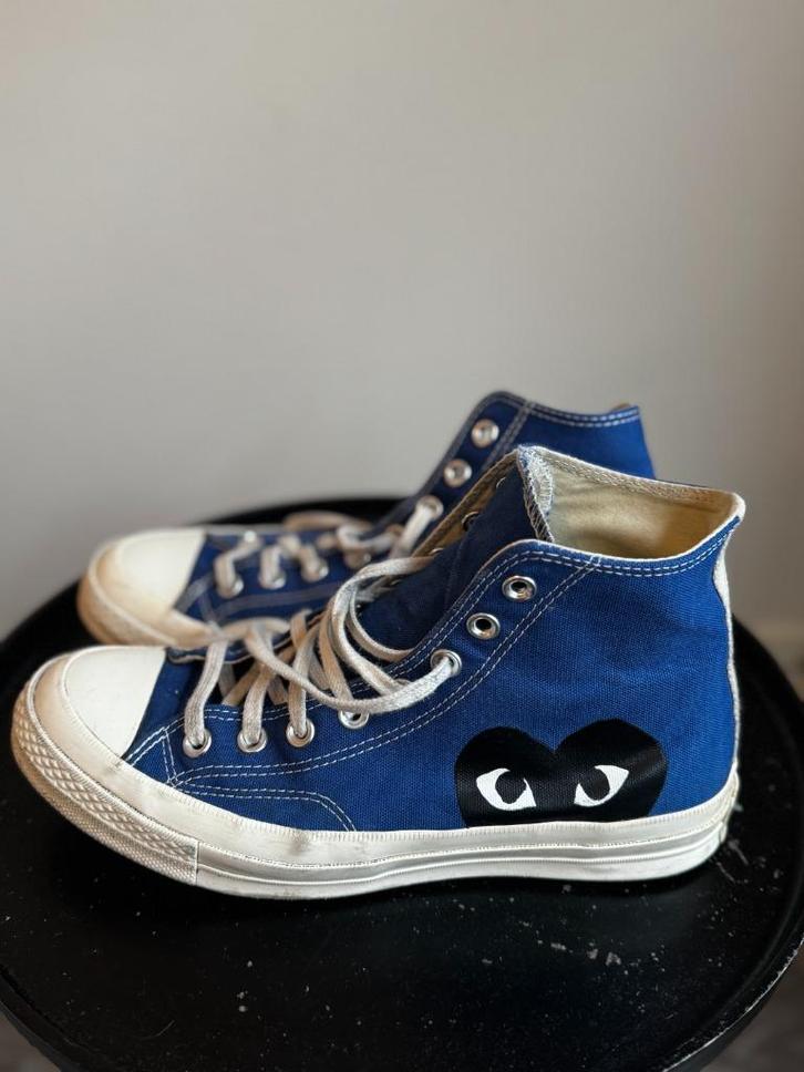 Comme Des Garçons Play X Converse Chuck 70 Hi Sneakers, Kleding | Heren, Schoenen, Zo goed als nieuw, Veterschoenen, Blauw, Ophalen of Verzenden