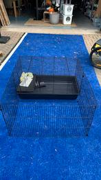 Homcom knaagdier cavia kooi met ren zwart 99x112,5x54 cm, Dieren en Toebehoren, Ophalen, Kooi, Nieuw, Nb