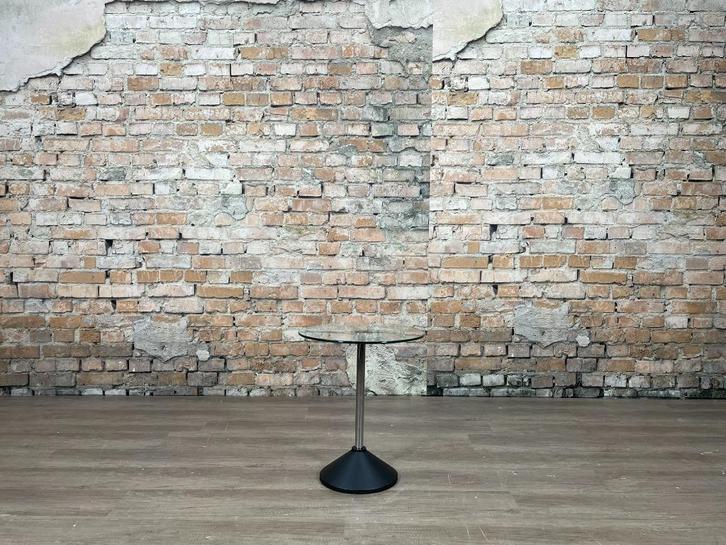 Porada Arredi Glass Side Table bij TheReSales, Huis en Inrichting, Tafels | Bijzettafels, Zo goed als nieuw, Rond, 45 tot 60 cm