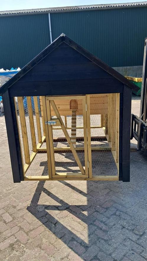 Kippenhok met ren nieuw LxBxH 285x150x185cm, Tuin en Terras, Overkappingen, Zo goed als nieuw, Veranda, Ophalen