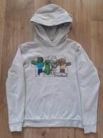 Jongens Lichtgrijs Minecraft Hoodie, Trui Maat 146 - 152, Gebruikt, Trui of Vest, Minecraft, Ophalen of Verzenden