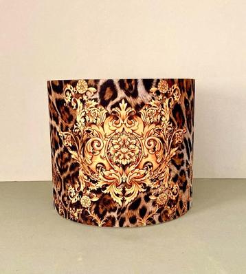 lampenkap vintage 60 design tijgerprint lv goud luxe sixties beschikbaar voor biedingen