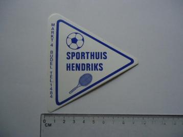 sticker oud Budel Hendriks sporthuis winkel voetbal vintage beschikbaar voor biedingen