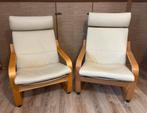 Poäng stoelen ikea creme leer, Ophalen, Zo goed als nieuw, Leer