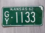 Kentekenplaat 1962 Kansas USA Nummerplaat Nummerbord, Verzamelen, Ophalen of Verzenden, Gebruikt, Auto's