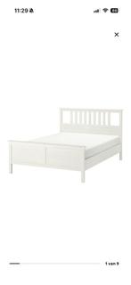 HEMNES Tweepersoonsbed Wit IKEA 140x200, Ophalen, Wit, Tweepersoons, 140 cm