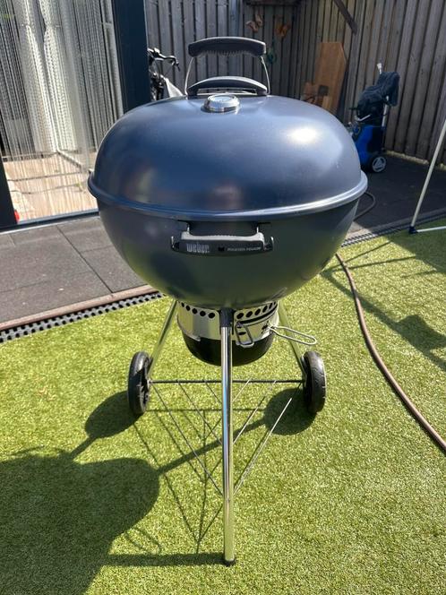 Weber master touch blauw, Tuin en Terras, Houtskoolbarbecues, Gebruikt, Ophalen