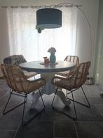 Eikenhouten Eettafel - 115cm Doorsnee, Huis en Inrichting, Ophalen, Gebruikt, Landelijk, Vier personen