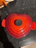Le Creuset Hartvormige Braadpan - Rood, Huis en Inrichting, Keuken | Potten en Pannen, Gebruikt, Ophalen of Verzenden, Koekenpan of Braadpan