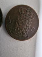 0,5 cent Willem 2 x stuks, Postzegels en Munten, Munten | Nederland, Ophalen of Verzenden, Koning Willem I