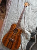 Fender VB-Nat Akoestische Basgitaar + koffer, Ophalen of Verzenden, Zo goed als nieuw, Semi-akoestisch