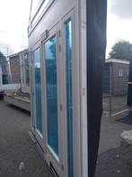 Pui met dubbele deuren en zijlichten, Nieuw, Ophalen of Verzenden, Buitendeur, Glas