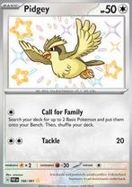 PIDGEY 196/091 - PALDEAN FATES, Hobby en Vrije tijd, Verzamelkaartspellen | Pokémon, Ophalen of Verzenden, Nieuw, Losse kaart