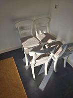 4x hele mooie witte eetkamerstoelen in mooie staat, Huis en Inrichting, Stoelen, Ophalen, Wit, Zo goed als nieuw, Vier