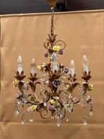 Vintage bloemen kroonluchter, Ophalen, Gebruikt, Vintage