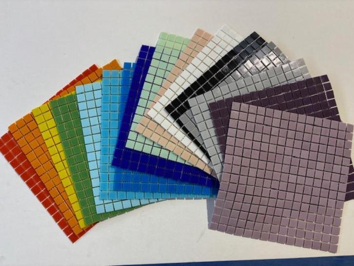 16 kleuren mozaiek tegels tegeltjes 20x20mm, Doe-het-zelf en Verbouw, Tegels, Nieuw, Wandtegels, Keramiek, Minder dan 20 cm, Minder dan 20 cm